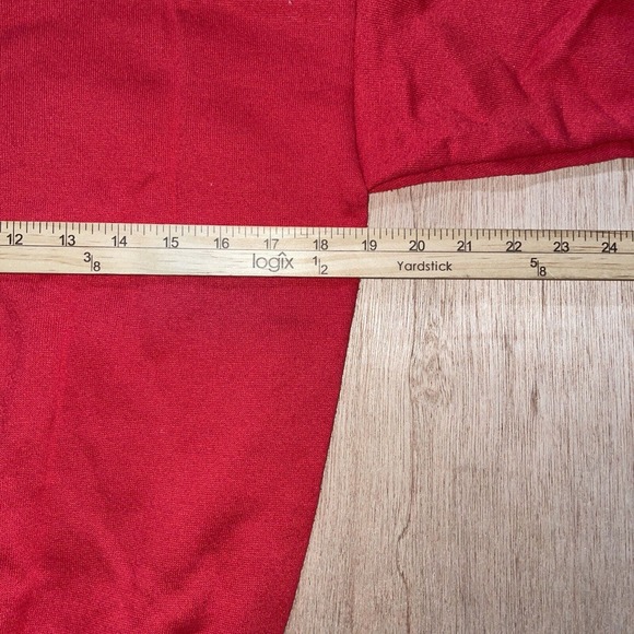 Vintage Tultex Red Fleece Sweatshirt‎ Pullover Made in USA Blank Mens Large - Picture 6 of 6